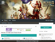 Tablet Screenshot of heroesoforderandchaosforum.com